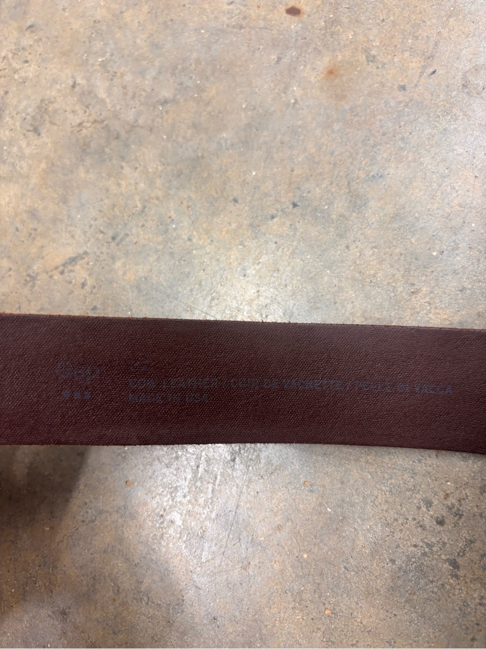 GAP Vintage Dark Brown Heavyweight Cow Leather Double Prong Belt Womens 32 - Picture 3 of 5